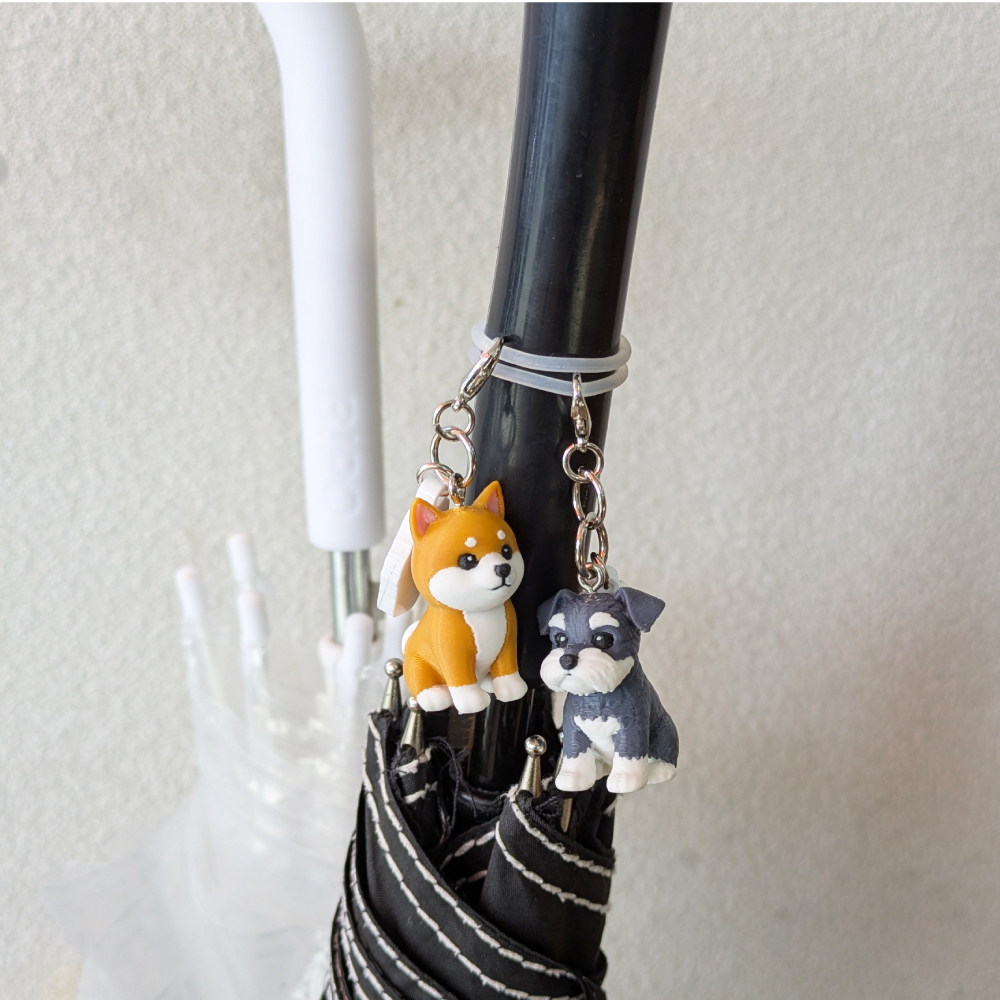 犬 キーホルダー（うちのこチャーム） めじるし アクセサリー チャーム アンブレラマーカー オリジナル ドッグ 犬種 わんこ 名入れ
