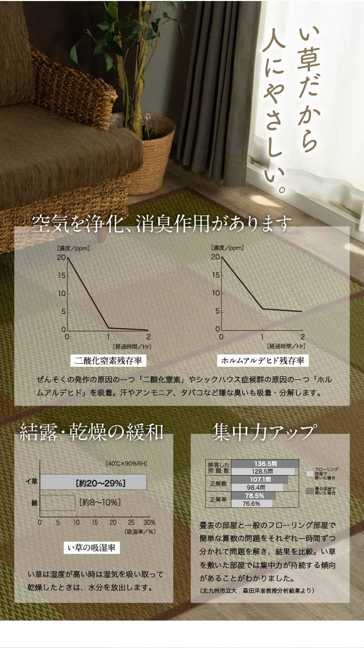 夏ラグ 夏用カーペット い草ラグ 花ござ カーペット ラグ 8畳 格子柄 市松柄 『DXピーア』 団地間8畳 (約340×340cm） 裏:不織布