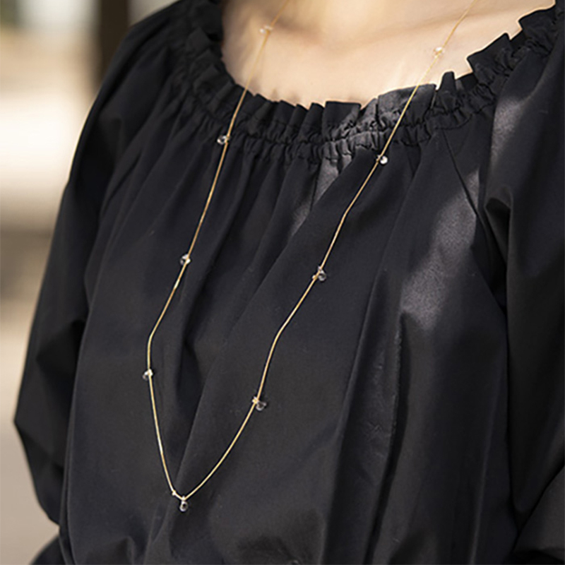 正規販売【HARIO】ハリオ ネックレス リトルティアーズ HAW-LT-001 ガラス ゴールド ロングネックレス 女性 レディース アクセサリー おしゃれ 上品 母の日 カジュアル フォーマル