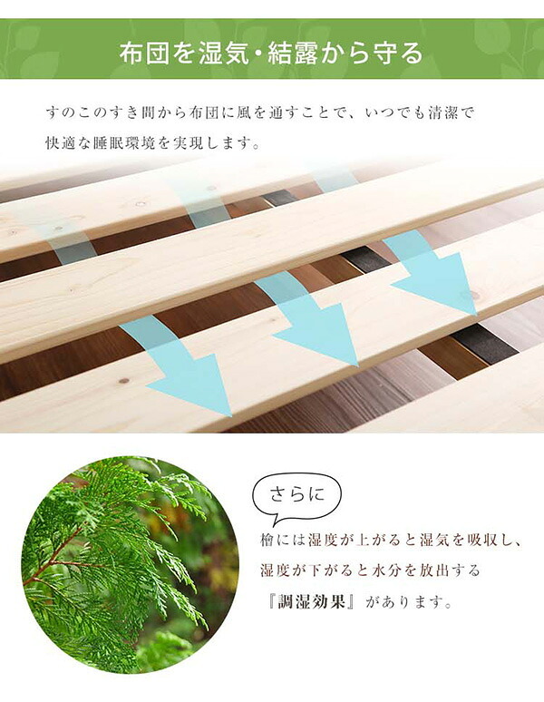 ベッド 寝具 3段階高さ調節 脚付すのこ Lilitta-リリッタ- マットレス付 LPS-HRM-SD--BR ブラウン セミダブル ホームテイスト 家具 桐 脚付き 湿気 マットレス付き 北欧 ヒノキ