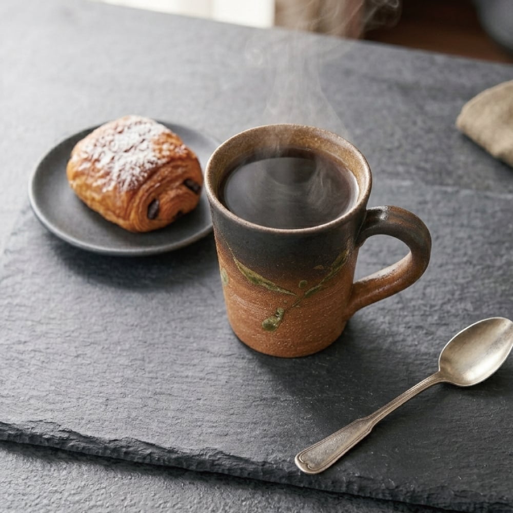 敬老の日 名入れ マグカップ 信楽焼 紫香楽 ほっと土のぬくもり 高級 陶器 コーヒーカップ おしゃれ 誕生日 プレゼント 送別会 古希 還暦祝い 退職祝い ギフト