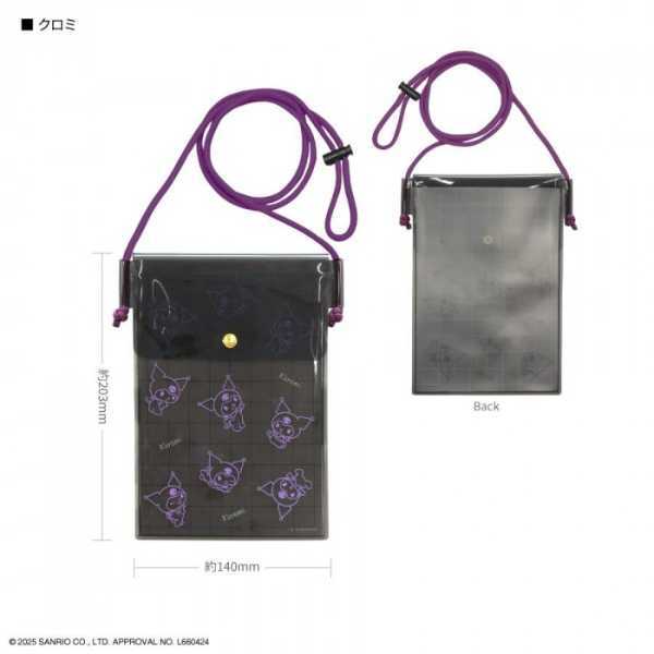 サンリオキャラクターズ IIIIpocket Clear スマホポーチ クロミ ショルダーポーチ 斜めがけ クリアケース アクスタケース ミニバッグ チケットホルダー 推し活グッズ 痛バッグ 軽量 サンリオ正規ライセンス品