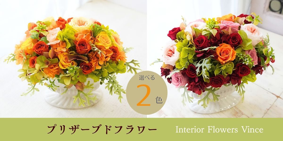 プリザーブドフラワーのアレンジメント 【Interior Flowers Vince】 ヴィンス -バラの花が届ける素敵な空間- 誕生日 花 プレゼント お礼 お祝い 本物 グリーン ナチュラル ギフト メッセージ 送料無料 お礼 プリザーブド プレゼント おしゃれ リビング インテリア 枯れない花 土日発送 母の日 敬老の日 お中元 お歳暮 interir flowers vince