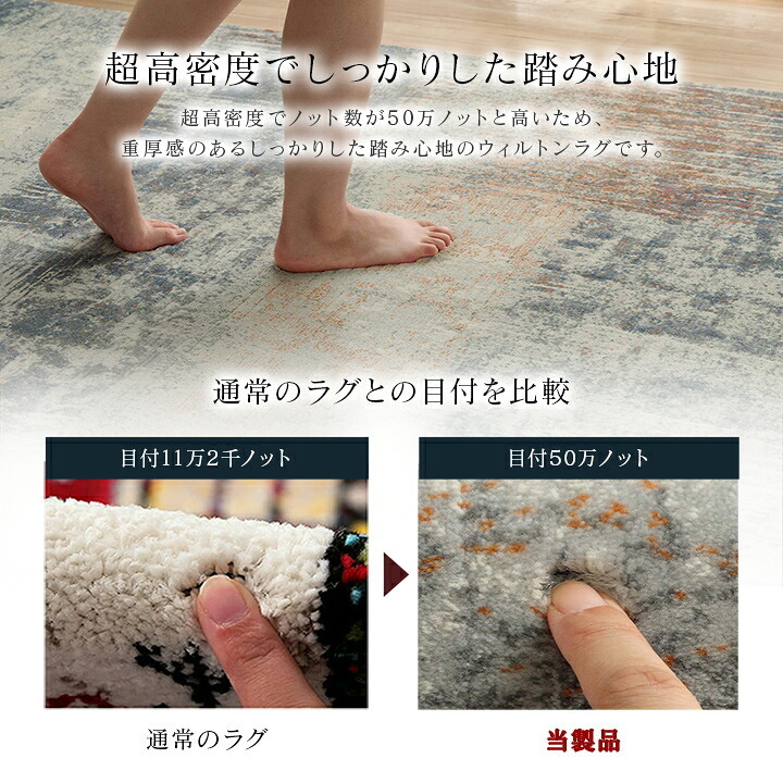 ラグ カーペット デザイン ウィルトン ルームマット マット 長方形 モダン柄 約133×195cm