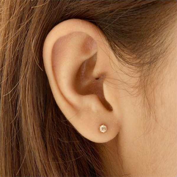 ダイヤモンドピアス 0.2ct K18 ピンクゴールド 1粒ダイヤ ピアス レディース シンプル 18金 18K ジュエリー アクセサリー ギフト プレゼント 贈り物 記念日 誕生日