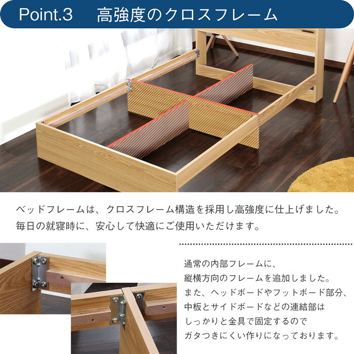 ベッド 寝具 マットレスセット 棚付き 引き出し収納 2層式マットレス ポケットコイル 圧縮ロール梱包 フレーム ポケットコイルマットレスセットベット マットレス付き 敷布団 2層式 分割可能 宮棚 コンセント 収納 大型 クイーン