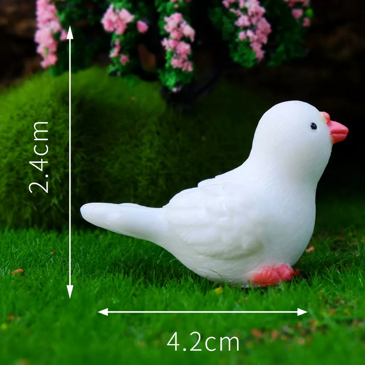 ハト 置物 8個セット ミニチュア 小鳥 オブジェ かわいい 鳥 フィギュア 樹脂製 卓上 飾り 箱庭 ジオラマ DIY ガーデニング インテリア デスク 雑貨 プレゼント