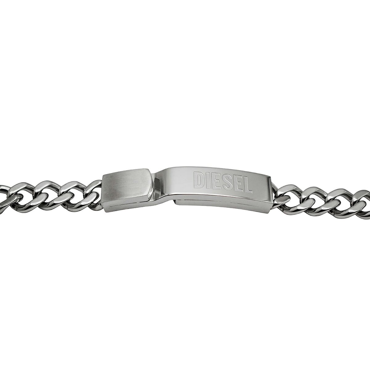 DIESEL ディーゼル DX0966040 メンズ ブレスレット アクセサリー シルバー ロゴプレート プレゼント【海外正規品】送料無料