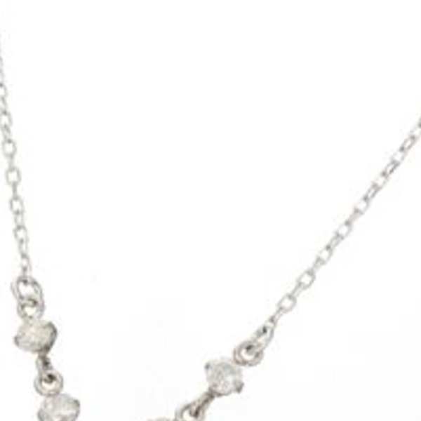 ネックレス レディース K18 ダイヤモンド ペンダント 18金 ホワイトゴールド 天然石 5石 0.2ct ジュエリー アクセサリー 華奢 シンプル おしゃれ プレゼント ギフト 誕生日 記念日