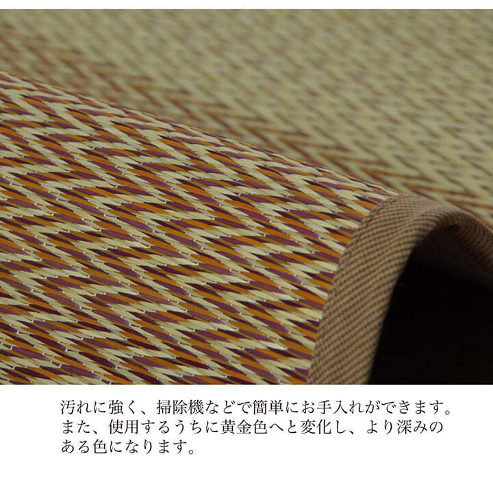 夏ラグ 夏用カーペット 堀こたつ 掘りごたつ 堀り 炬燵 い草 ラグ 敷 市松 くり抜き 付属 マジックテープ 連結 裏 不織布 約191×250cm（中抜き:約90×120cm）