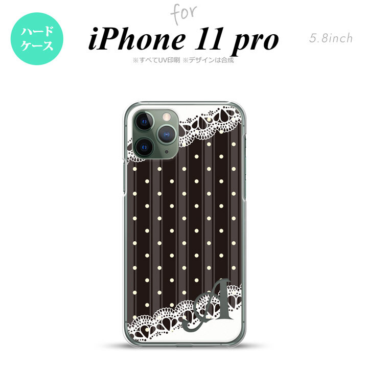 iPhone11Pro iPhone11 Pro スマホケース ハードケース ドット レース C 黒 +アルファベット メンズ レディース nk-i11p-1619i