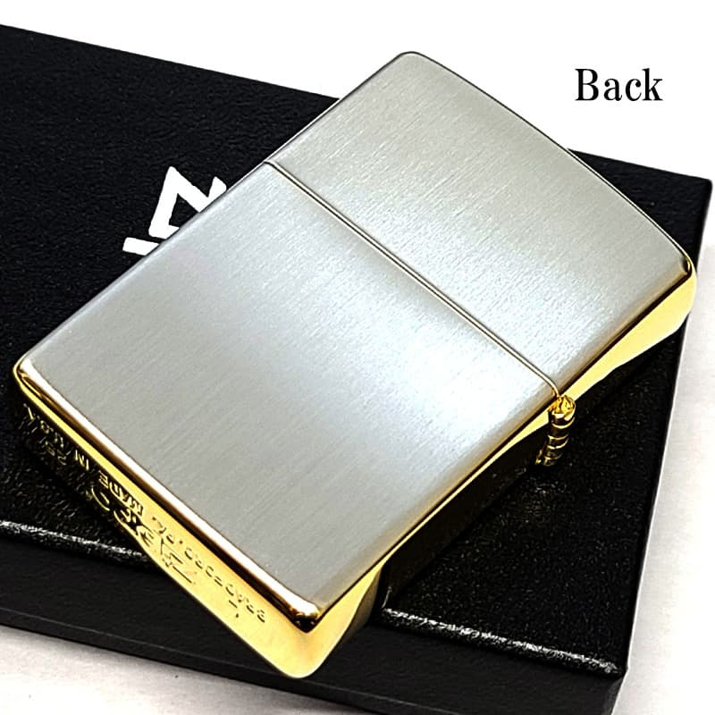 ZIPPO ライター トライバル アラベスク おしゃれ ジッポ シルバーサテン サイドゴールド 唐草 彫刻 かっこいい シンプル レディース メンズ プレゼント ギフト