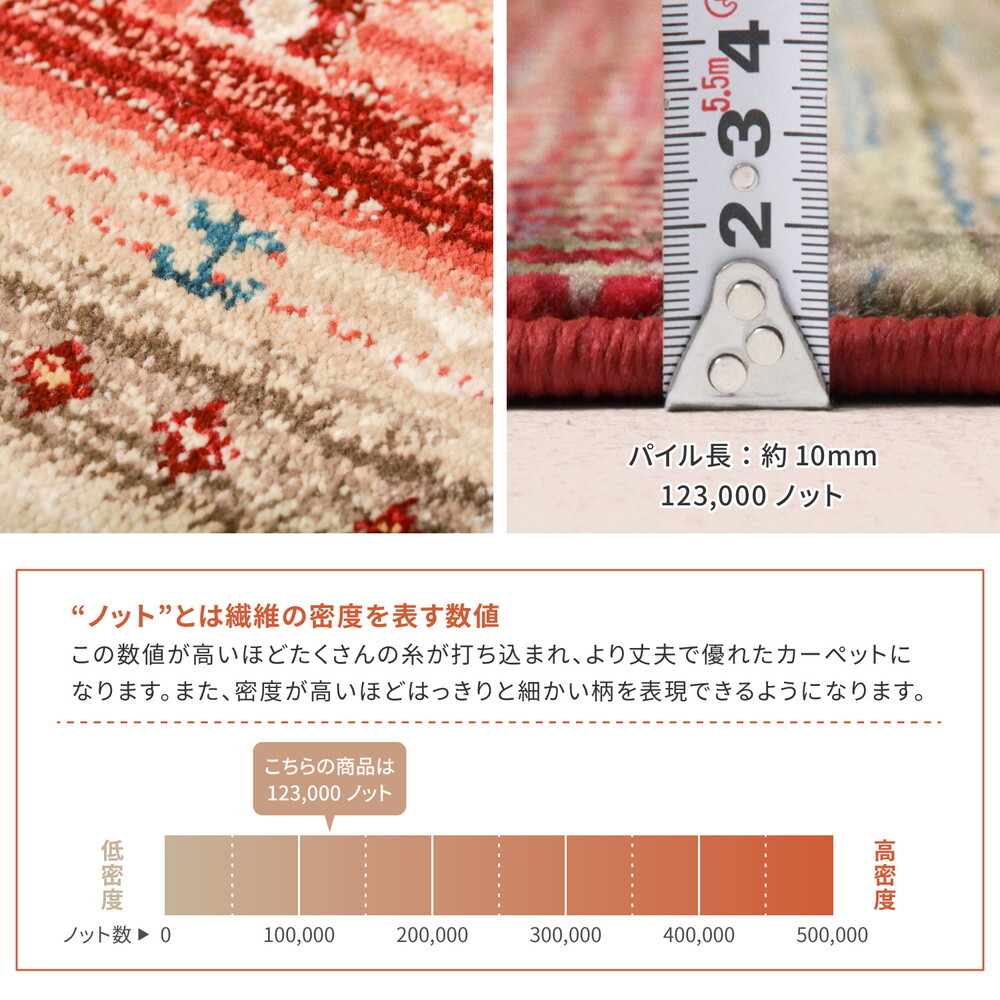 ラグ カーペット ウィルトン 玄関マット RAKKAS ラッカス 約70×125cm 民族柄 ギャッベ風 インテリアマット オールシーズン 新生活
