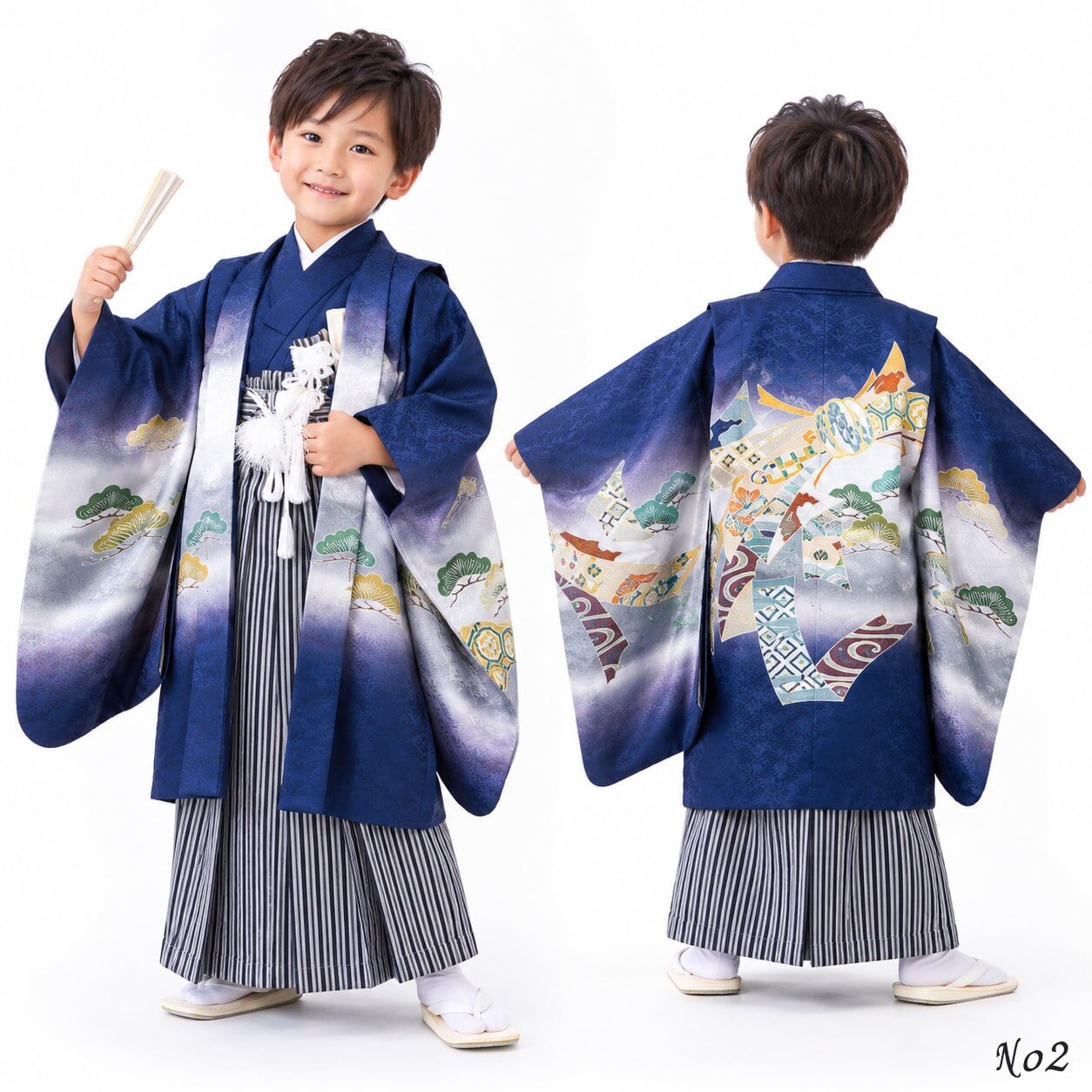 七五三 着物 男の子 5歳 袴 PO-120 購入 販売 鷹兜松 鷹 兜 男児 753 羽織袴 羽織 袴セット 男の子袴 セット 和装 レトロ 龍 子供 五歳 5才 お正月 ボーイズ