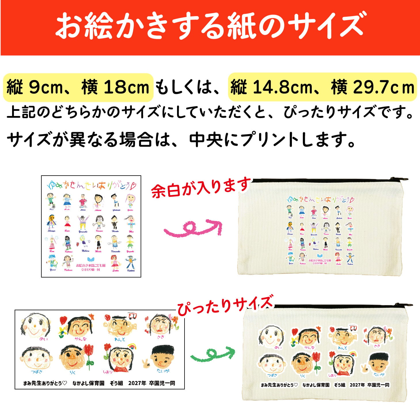 送料無料 みんなで作る 卒園記念品 似顔絵 寄せ書き お絵かき ポーチ ペンケース 小物入れ キャンバス イラスト 先生 プレゼント お絵かき水筒【826】