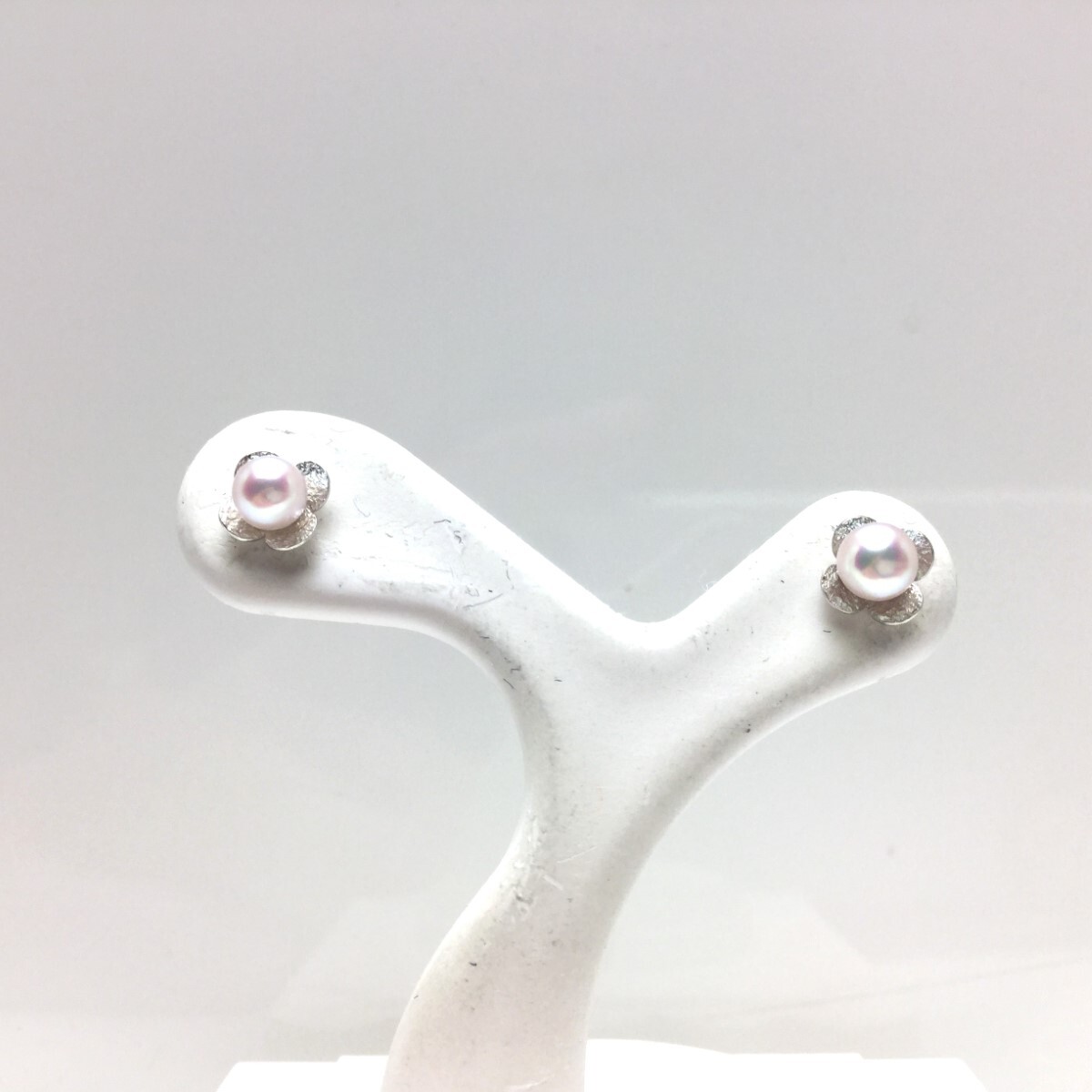 真珠 ピアス パール アコヤ真珠 スタッド 3.5-4.0mm ホワイトピンク 