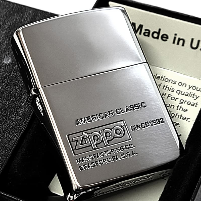 ジッポ アメリカンクラシック 銀 ZIPPO ライター ロゴ ニッケル 古美仕上げ AMERICAN CLASSIC おしゃれ ギフト プレゼント シルバー メンズ レディース