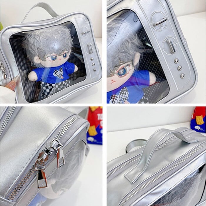 痛バッグ ぬいぐるみ 通販 透明バッグ 推し活グッズ ショルダーバッグ クリアケース マスコット収納 リュック ぬい撮り イベント用 かわいい レディース 痛ショルダー 見せバッグ オタ活バッグ ポーチ おしゃれ
