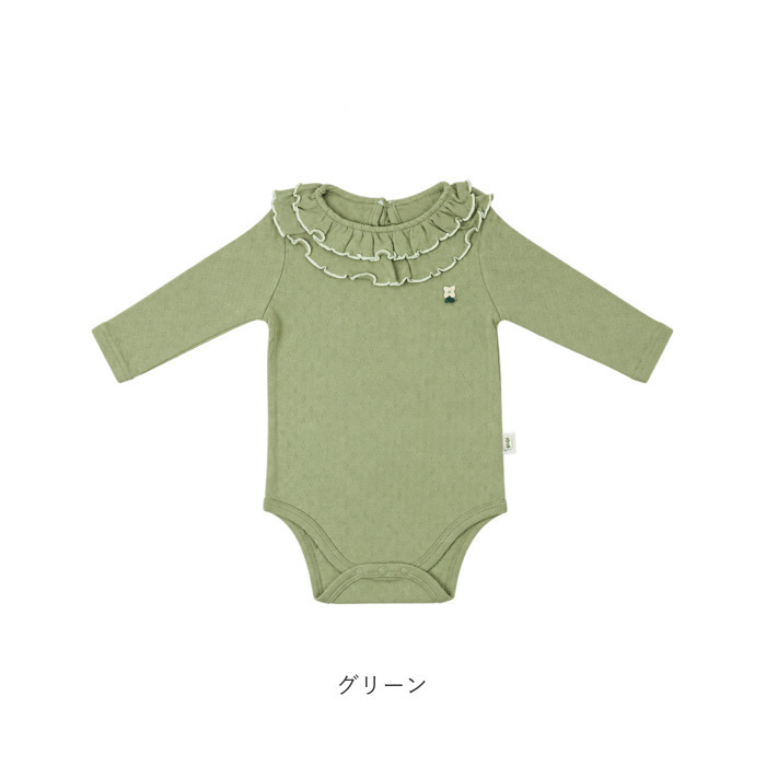 ロンパース 長袖 通販 長袖ロンパース 赤ちゃん服 女の子 ベビー 新生児服 ベビーウェア ベビーロンパース 綿 コットン ベビー服 くすみニュアンスカラー かわいい 股下スナップ お出かけ着 おしゃれ 可愛い 秋冬春用 フリル