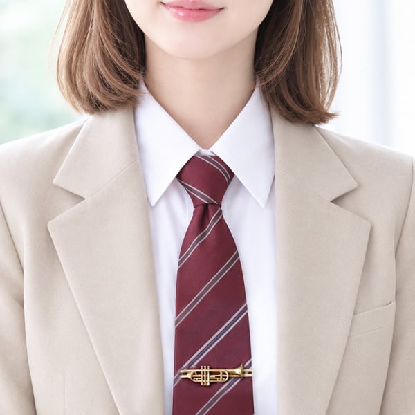 【トランペットネクタイピン☆日本製】スーツの胸元のアクセサリーにラグジュアリー感漂うタイバーを！結婚式/謝恩会/卒業式/入学式/入園式/ユニーク/音符/楽器/メンズ/レディース