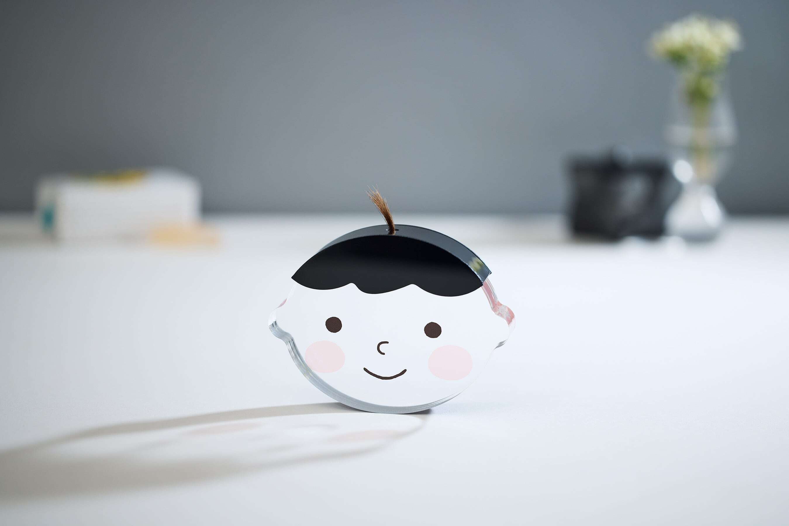 アクリルkittoko【BLACK】ファーストヘア ファーストカット 出産祝い お誕生日 ギフト プレゼント