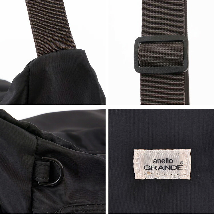 ショルダーバッグ anello GRANDE アネロ グランデ レディース GTA0003 斜めがけ 大容量 大きめ 大きい ブランド 軽量 軽い A4 600ml ペットボトルが 入る 撥水 旅行 通勤 マザーズバッグ 大人 かわいい おしゃれ 黒 ブラック グレー ベージュ ブラウン ブルー 水色 ネイビー