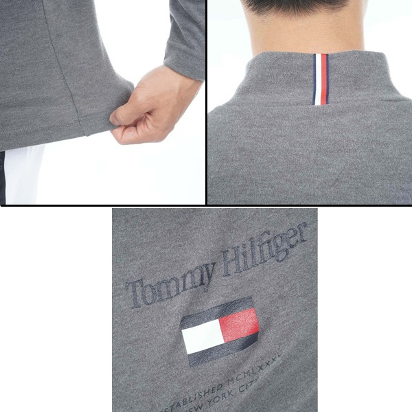 トミーヒルフィガー ゴルフ メンズ トミーフラッグ 長袖ハイネックシャツ TOMMY HILFIGER THMA682 2026年秋冬モデル お誕生日祝い お祝い 記念品 お父さん 父の日 彼氏 男性 30代 40代 50代 60代  還暦祝い 敬老の日 人気プレゼント プレゼント