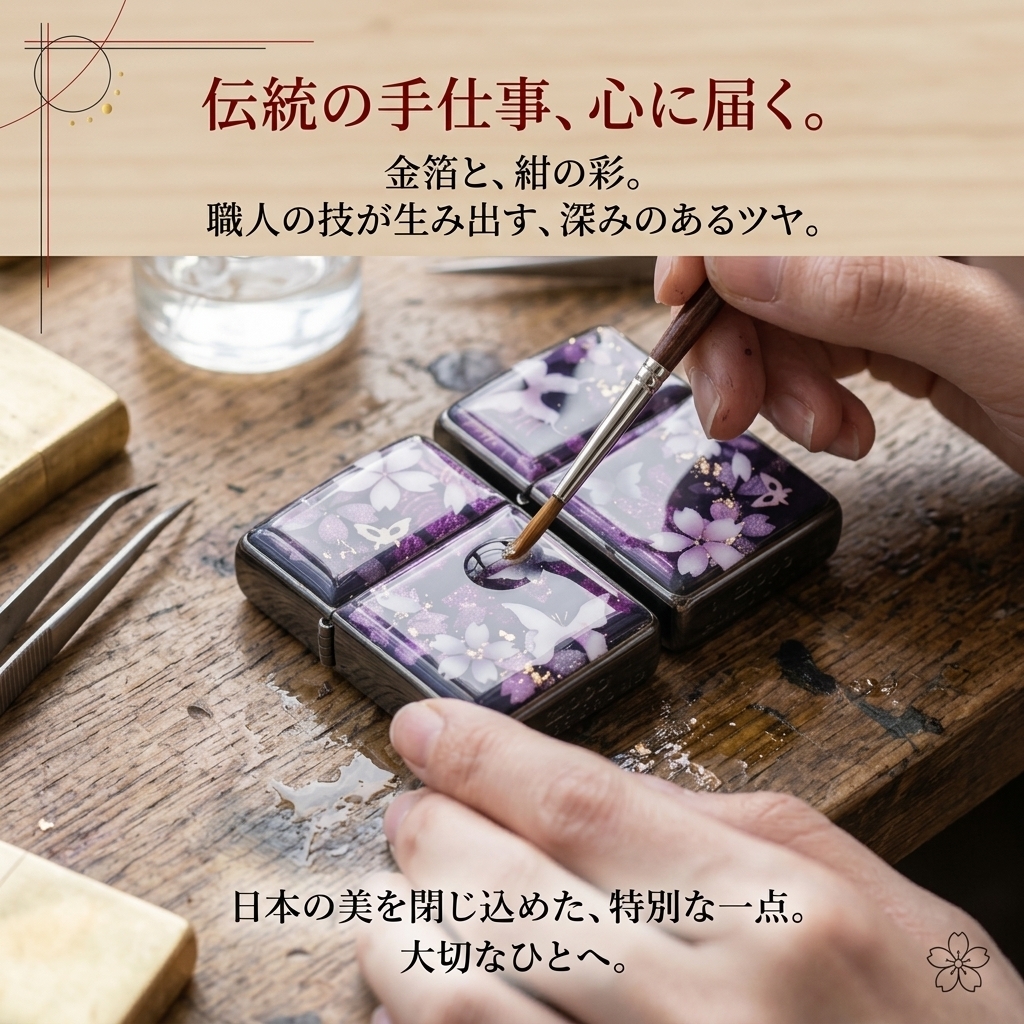ペアzippoケース「蹴」ライター ジッポ 和柄 伝統 職人 手作り 送料無料 名入れ 桜 さくら 手作り ハンドメイド 記念日 誕生日 プレゼント ギフト