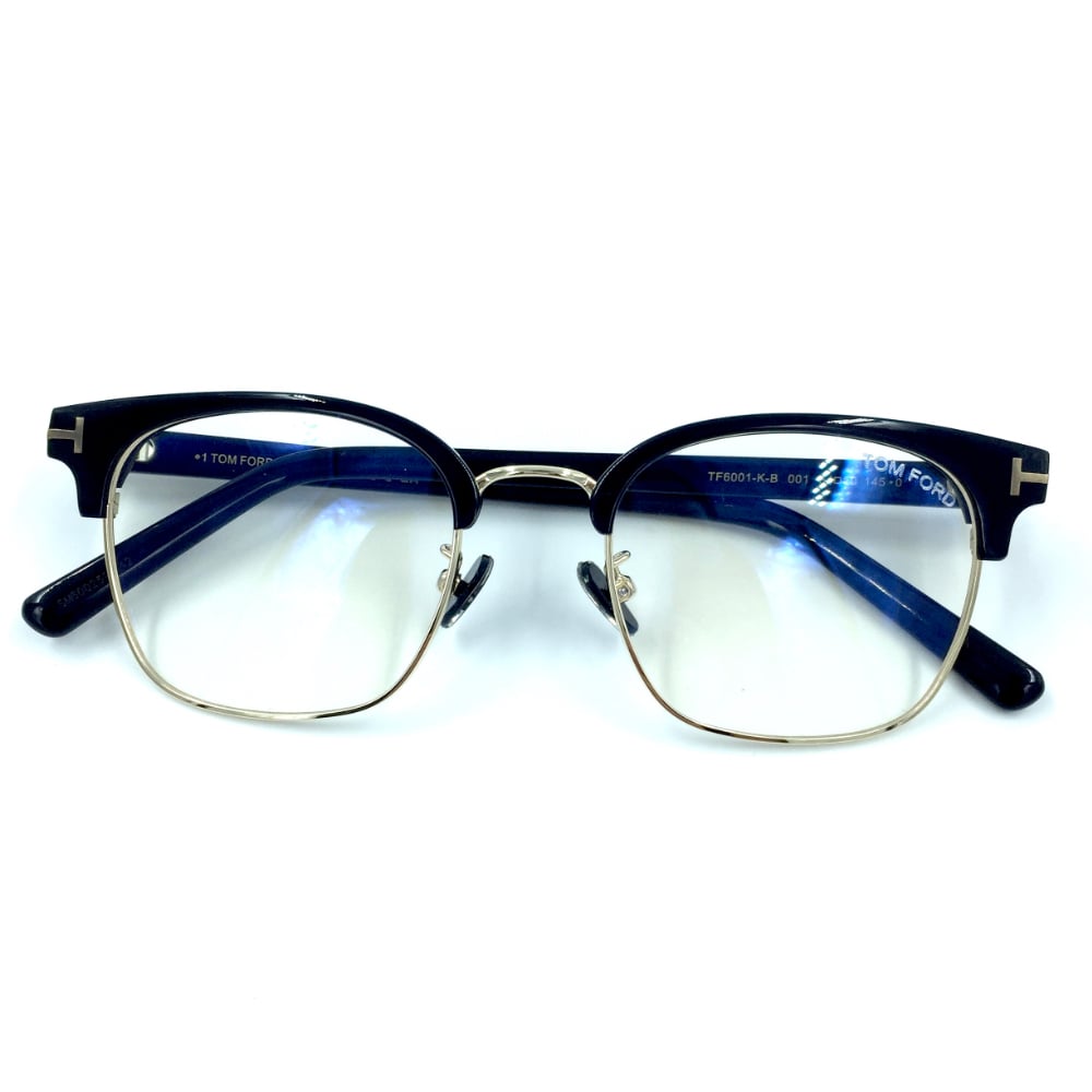 TOM FORD トムフォード メガネフレームTF6001-K-B アジアンフィットモデル Black/Gold｜男性向けギフト 彼氏へのプレゼント 父の日 誕生日 上司や同僚への贈り物 記念日や就職祝いに最適｜高級ブランドアイウェア 新品未使用 ラッピング対応 送料無料 専用ケース付