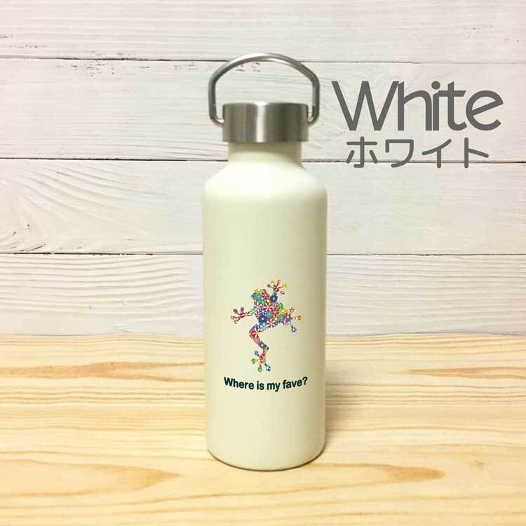 フラワーフロッグ かわいい 取っ手付きマグボトル おしゃれ 290ml 保温 保冷 ステンレス マグボトル 取っ手付き 真空 断熱 二重構造 ボトル タンブラー 水筒 マイボトル オリジナル カエル 両生類 爬虫類 ペット 動物 アニマル