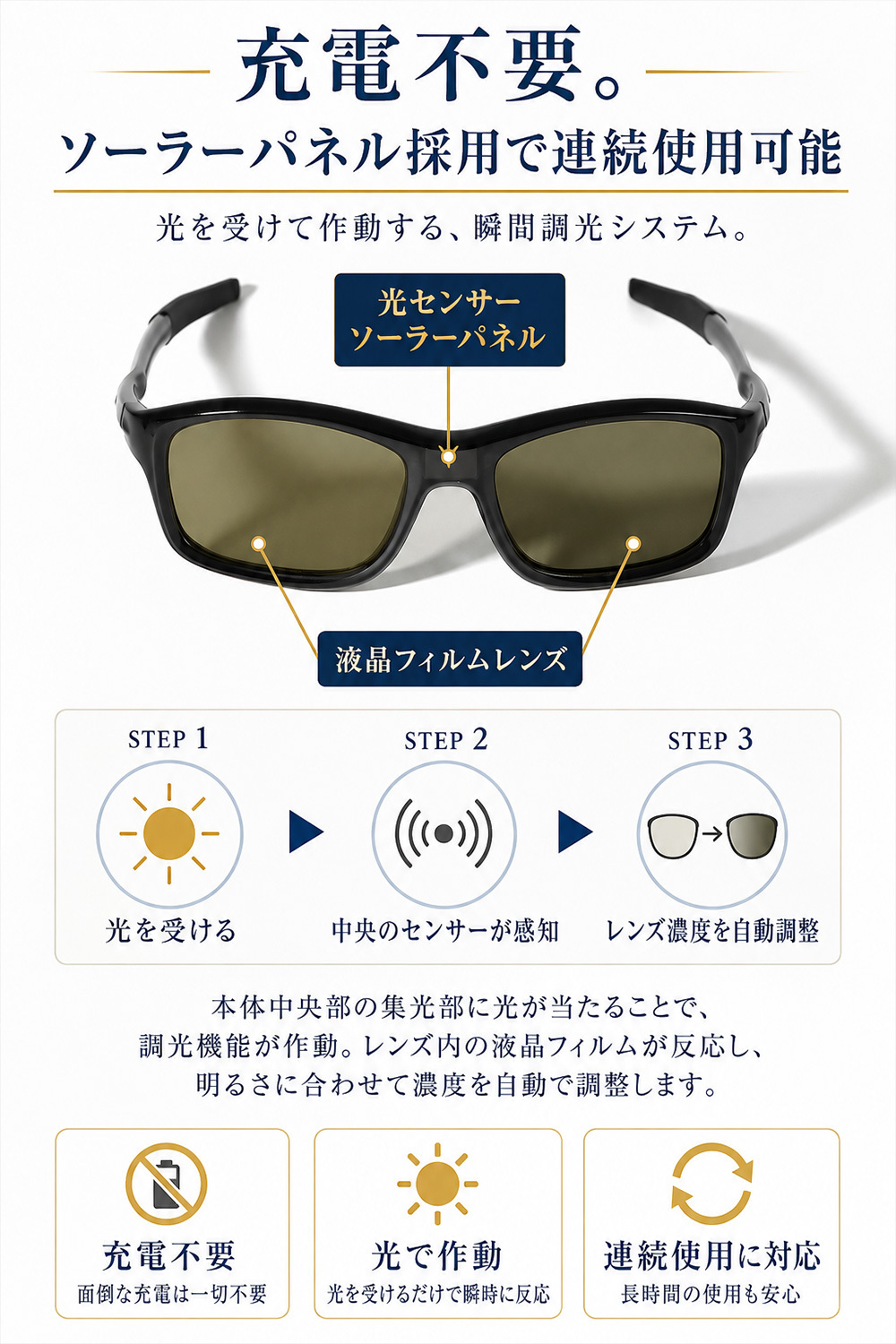 【ラッピング無料】Gran Walker グランウォーカー 偏光サングラス 瞬間調光 UV400 ギフト 車用品 日除け 日焼け対策 自転車 ゴルフ サングラス メンズ キャンプ