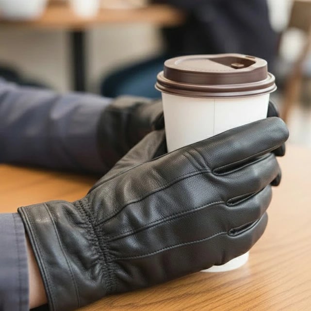 【大人気 ラム革】手袋 メンズ 本革 レザーグローブ ラムレザー 裏ボア 暖かい 指先まで 防寒 2重構造 極暖 柔らかい シープスキン 通勤 通学 バイク 自転車 おしゃれ 紳士 男性 夫 父 クリスマス プレゼント ギフト 贈り物 誕生日 ブラック 黒 送料無料 ファスナー レザー