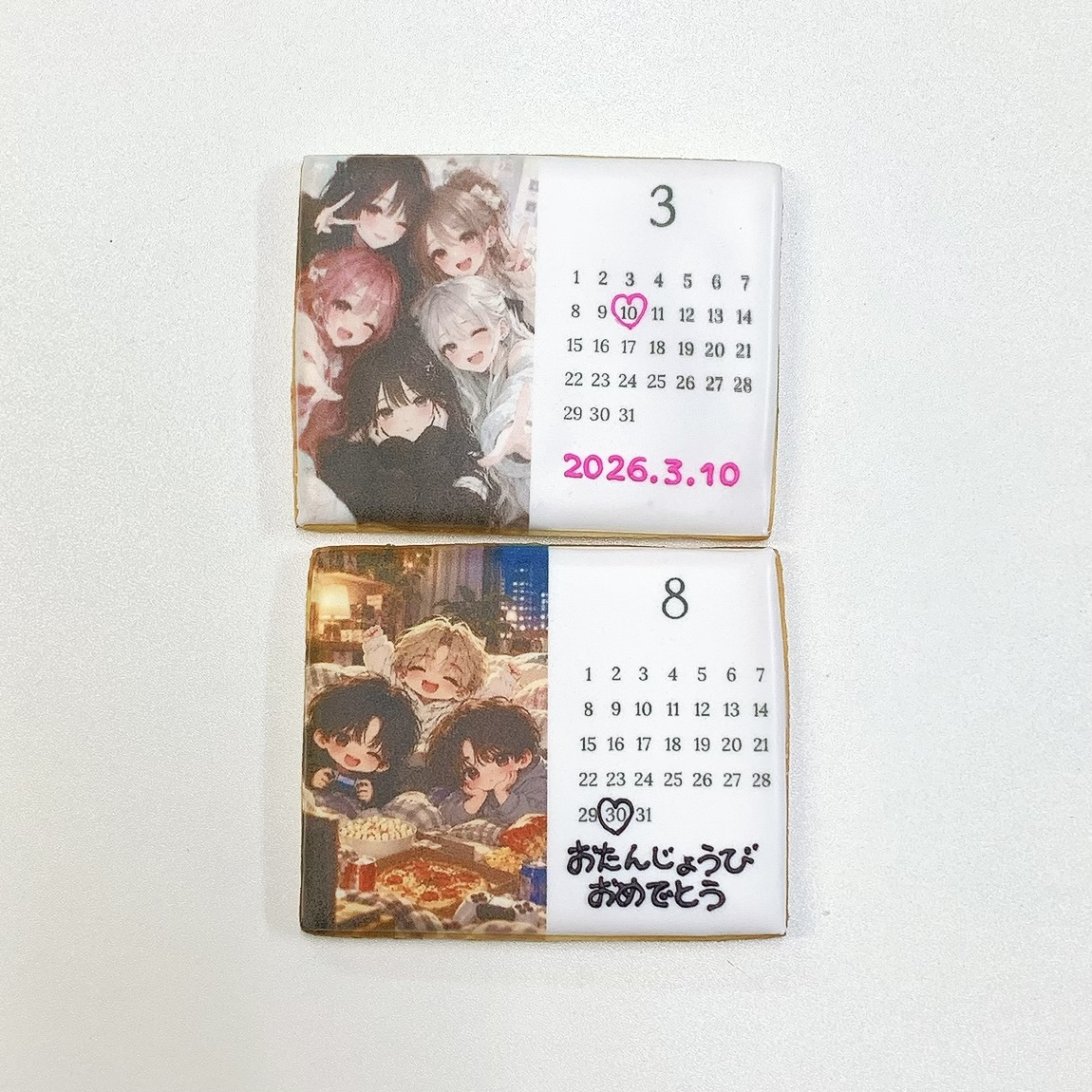 【選べる8色】メモリアルカレンダープリントクッキー【アイシングクッキー】【メッセージクッキー】【ギフトラッピング対応】