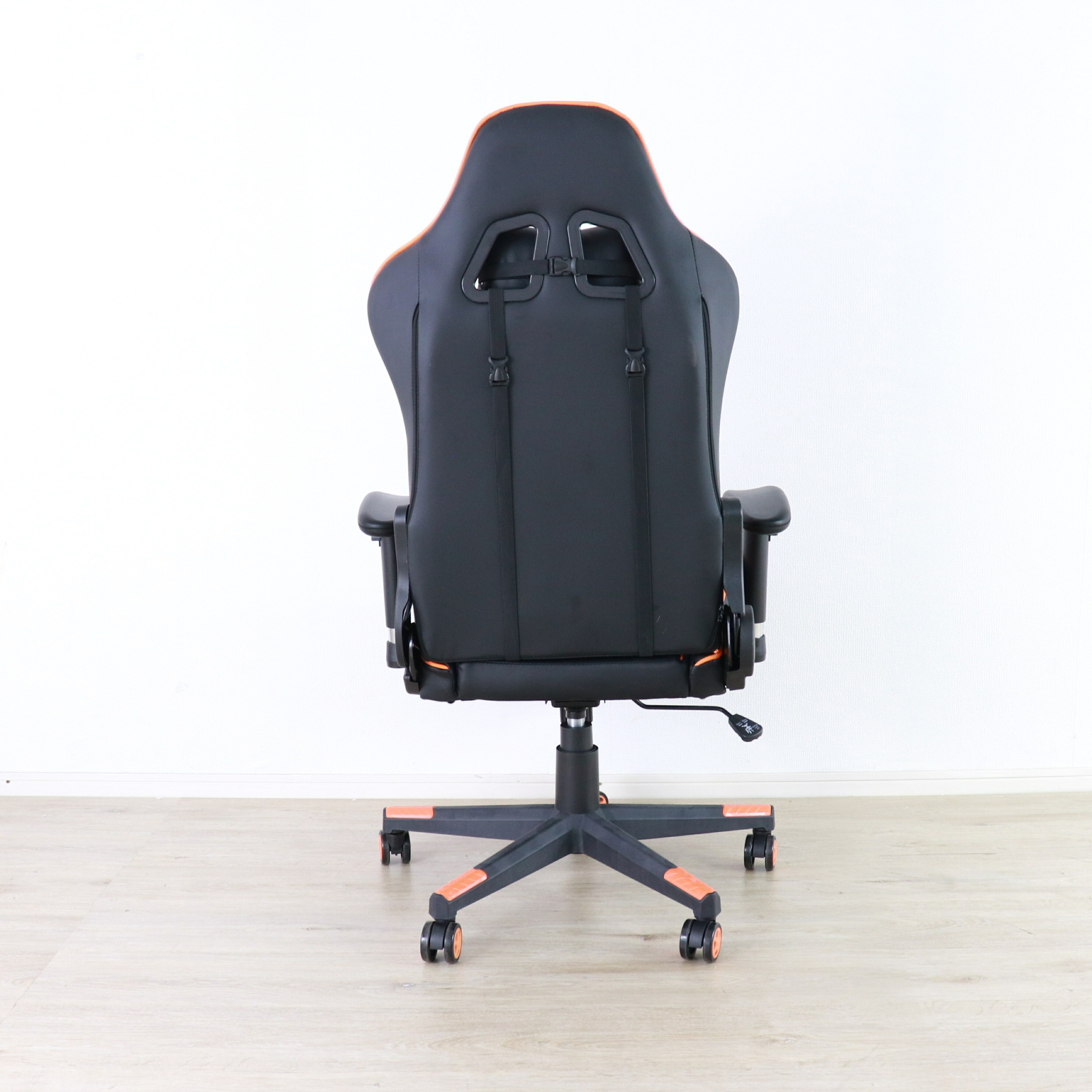 ゲーミングチェア 高さ調節 フットレスト付き グレー・ホワイト・オレンジ W70xD65xH123-133cm座面高44-54cm デスクチェア オフィスチェア パソコンチェア フットレスト グレイ ホワイト オレンジ おしゃれ 新生活