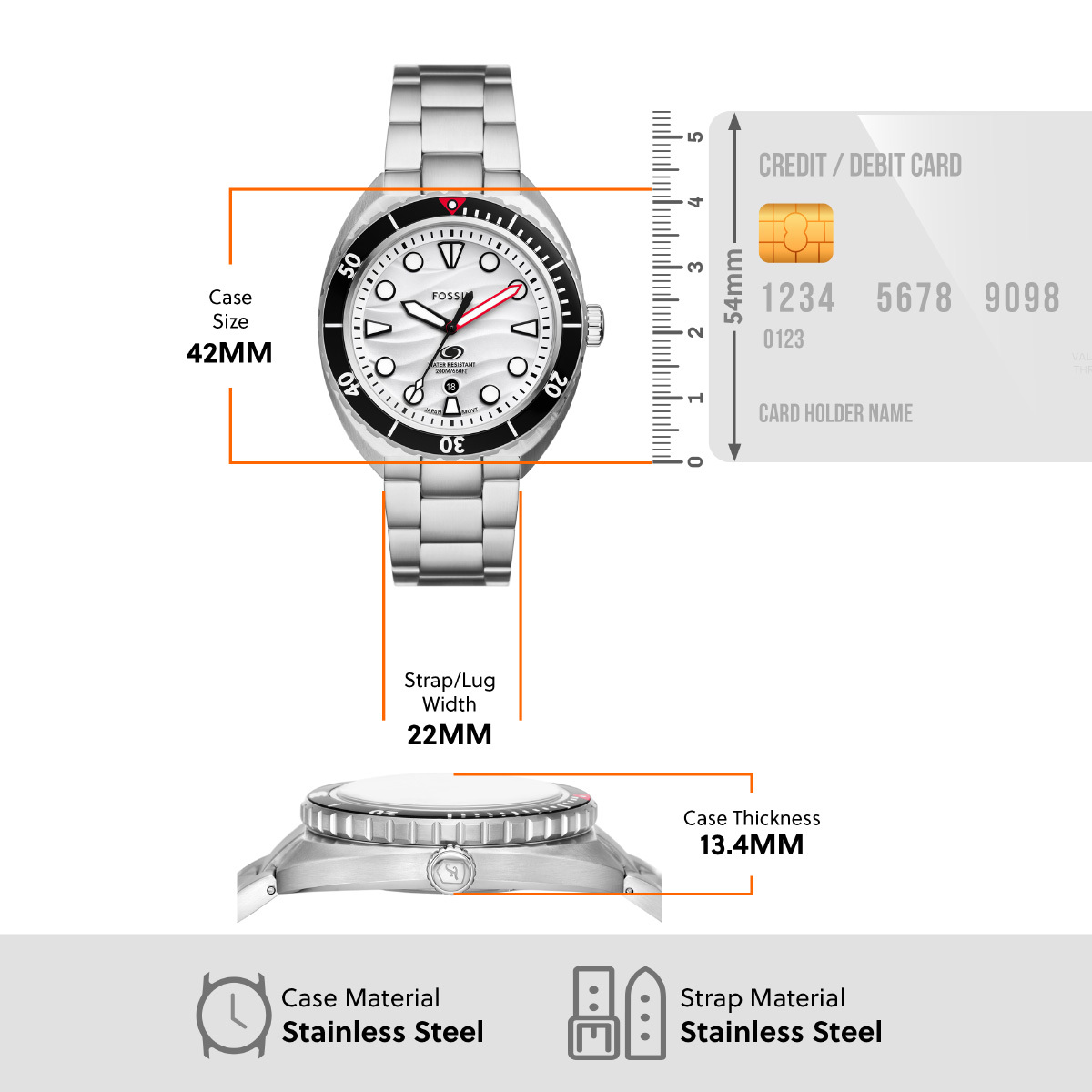 フォッシル FOSSIL 腕時計 メンズ ダイバーズウォッチ BREAKER 三針 