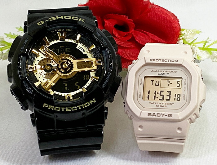 ペアウオッチ gショック恋人たちのGショック ペアウオッチ G-SHOCK BABY-G  ペア腕時計 カシオ 2本セット  GA-110GB-1AJF BGD-565-4JF 電池式 アナデジ デジタル お揃い 人気  婚約　夫婦 高級　クリスマス プレゼント おすすめ誕生日 御祝い還暦 銀婚式 結婚記念日 婚約