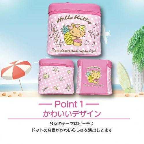 ハローキティ バニティポーチ ミラー付き コスメポーチ サンリオ ギャルデザイン メイクポーチ 化粧ポーチ 収納 大容量 持ち手付き 旅行用 かわいい おしゃれ キャラクター グッズ サンリオ正規ライセンス品