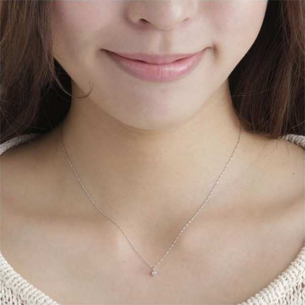 純プラチナ 0.1ct ダイヤモンド ペンダント ネックレス Pt999 レディース アクセサリー ジュエリー 華奢 上品 シンプル プレゼント ギフト 記念日 誕生日