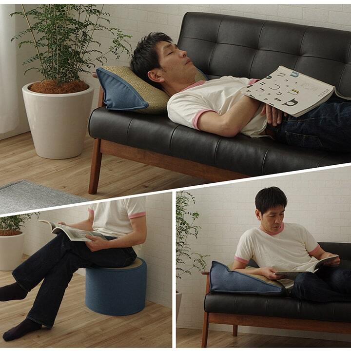 ベッド 寝具 い草 くつろぐ ソファにおすすめ クッション 枕 ソファクッション さらさら シンプル 消臭 約20×50×45cm