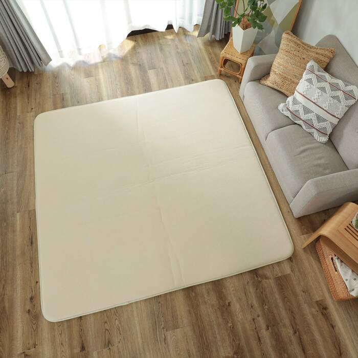 ラグ カーペット クッションマット マット 170×170cm ピタリ プラス すべり止め 下敷き 滑り止め 手洗い 防音マット 防音 防ダニ加工 ホット 対応 床暖房対応 ウレタン入り下敷き 保温性 下 絨毯下 便利 無地 ホワイト オールシーズン