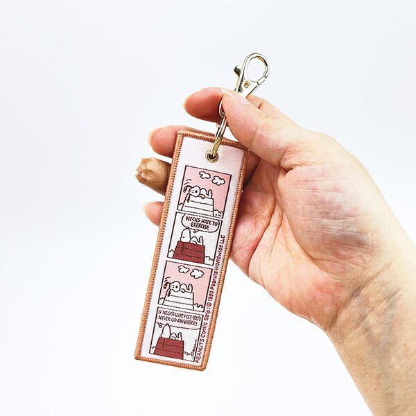 スヌーピー 織りキーホルダー レッド コミック Myselect SNOOPY