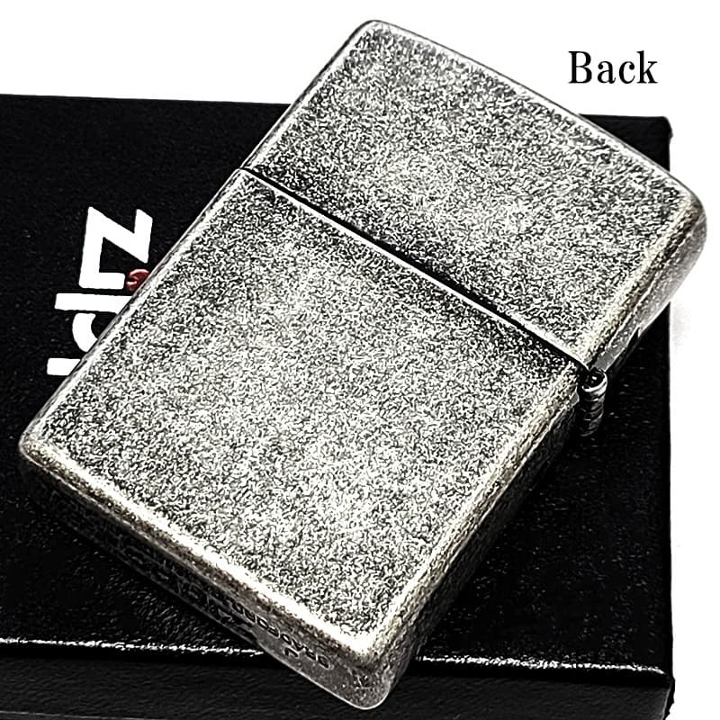 ZIPPO ライター パワハラ 銀古美 ジッポ アンティークシルバー ユーズド加工 おもしろい 文字 彫刻 ユニーク 日本語 かっこいい 渋い メンズ プレゼント ギフト