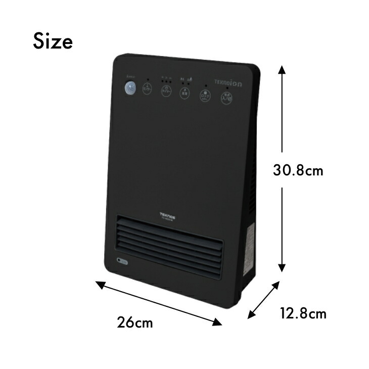 テクノス TEKNOS 人感センサー付き セラミックヒーター 電気 温風 ファン 暖房 即暖 速暖 脱衣所 トイレ コンパクト TSI-M2203 TSIM2203 送料無料