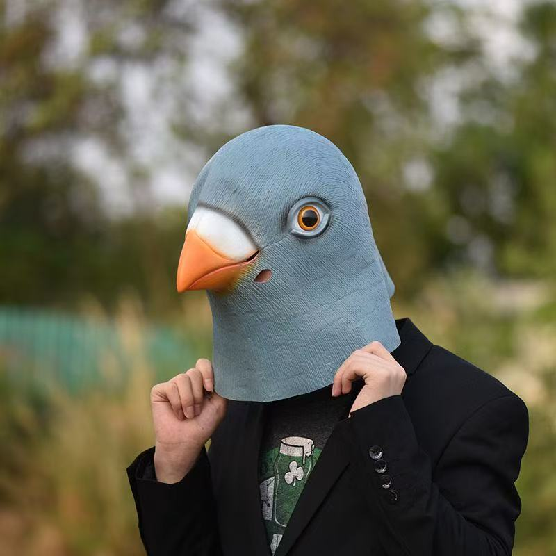 ハト マスク 鳩 ハロウィン 仮装 コスプレ 鳥マスク ハトマスク ヘッドマスク 被り物 鳥 動物 アニマル リアル おもしろ 大人用 フリーサイズ 男女兼用 コスチューム 仮面 変装 パーティー イベント 撮影 小道具
