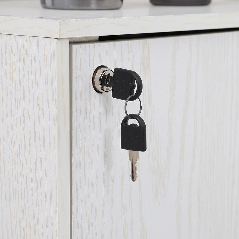 鍵付き収納ボックス オーク オーク・オーク ホワイト 2色展開 収納ラック オープンラック シェルフ 整理棚 収納家具 おしゃれ シンプル 新生活 インテリア 不二貿易