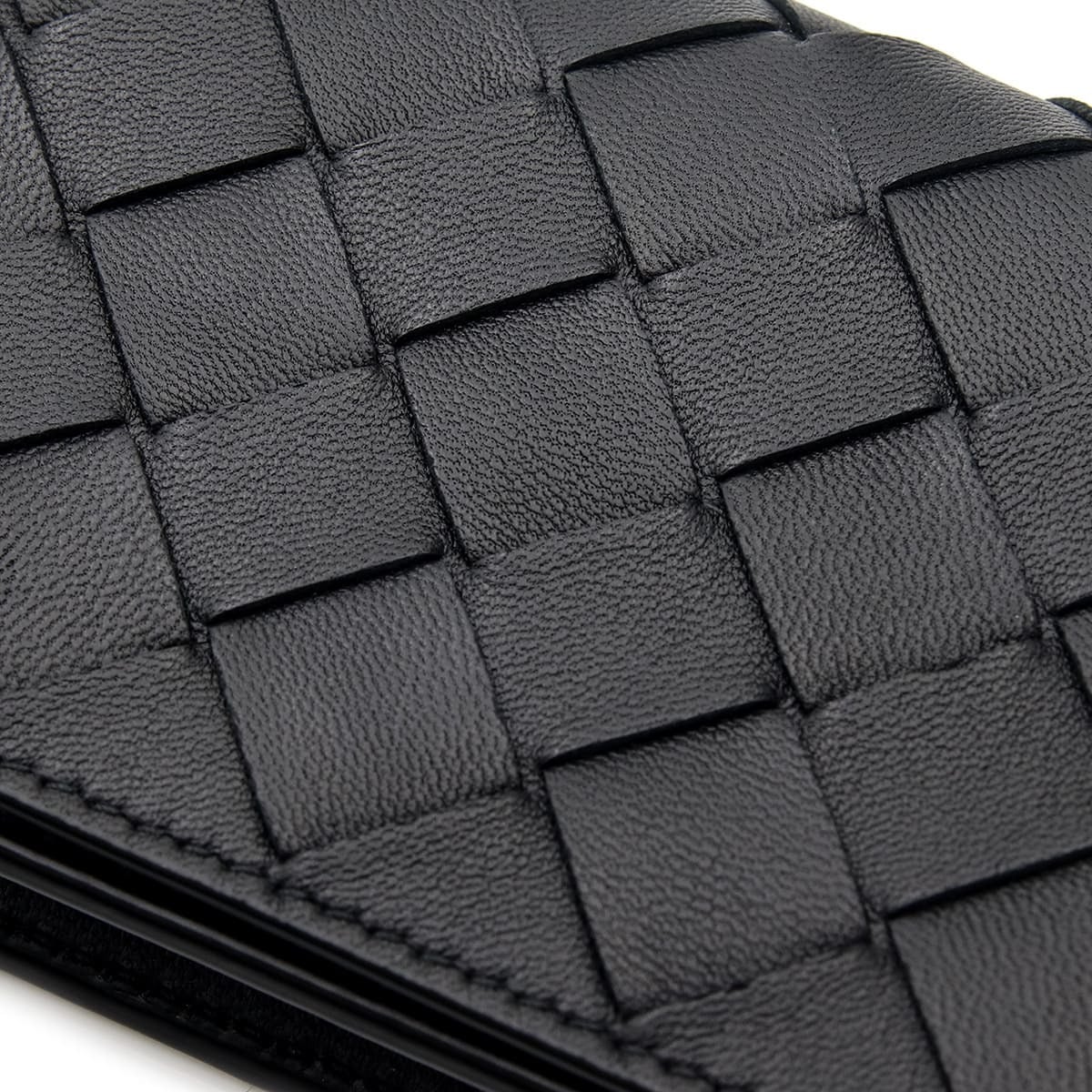 ボッテガヴェネタ BOTTEGA VENETA カードケース 名刺入れ メンズ レディース イントレチャート 本革 レザー ブラック 黒 スナップボタン ビジネスカードケース 667141 V3UH2 8425