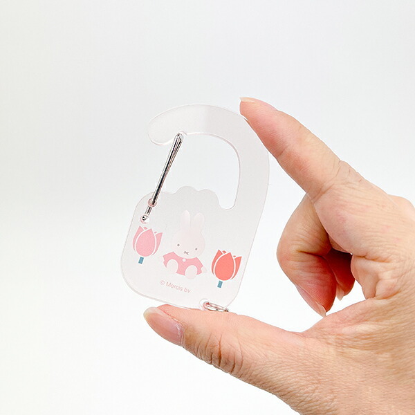 ミッフィー miffy アクリルカラビナ ピンク キーホルダー STRAWBERRY&TULIP 日本製