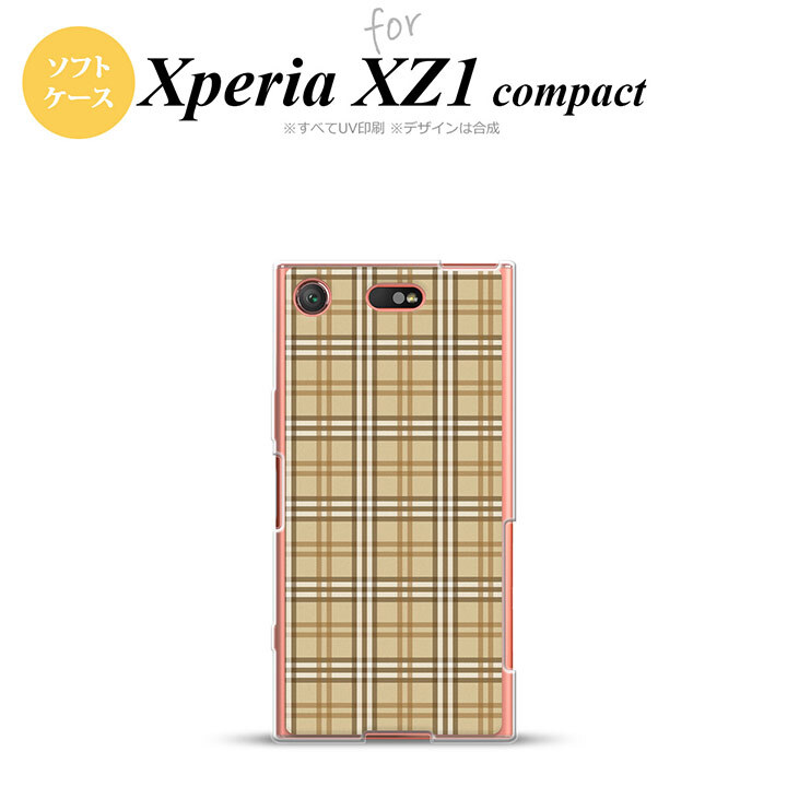 【SO02K】【スマホケース/スマホカバー】【エクスペリア XZ1】SO02K スマホケース Xperia XZ1 Compact SO-02K カバー エクスペリア XZ1 チェックB ベージュ nk-so02k-tp444【メール便送料無料】