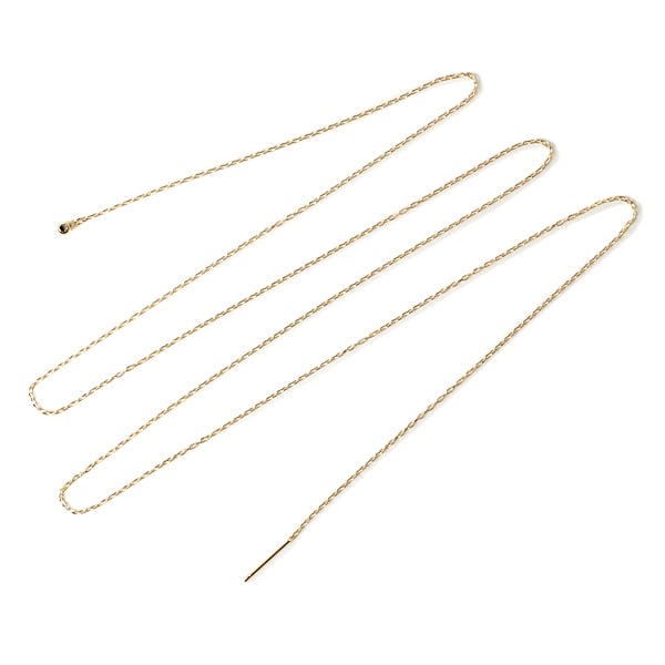 ロングネックレス k10 YG 約70cm スライドピン アズキチェーン ネックレス 1.0mm幅 10金 イエローゴールド K10ネックレス 小豆チェーン ※従来の金具無し