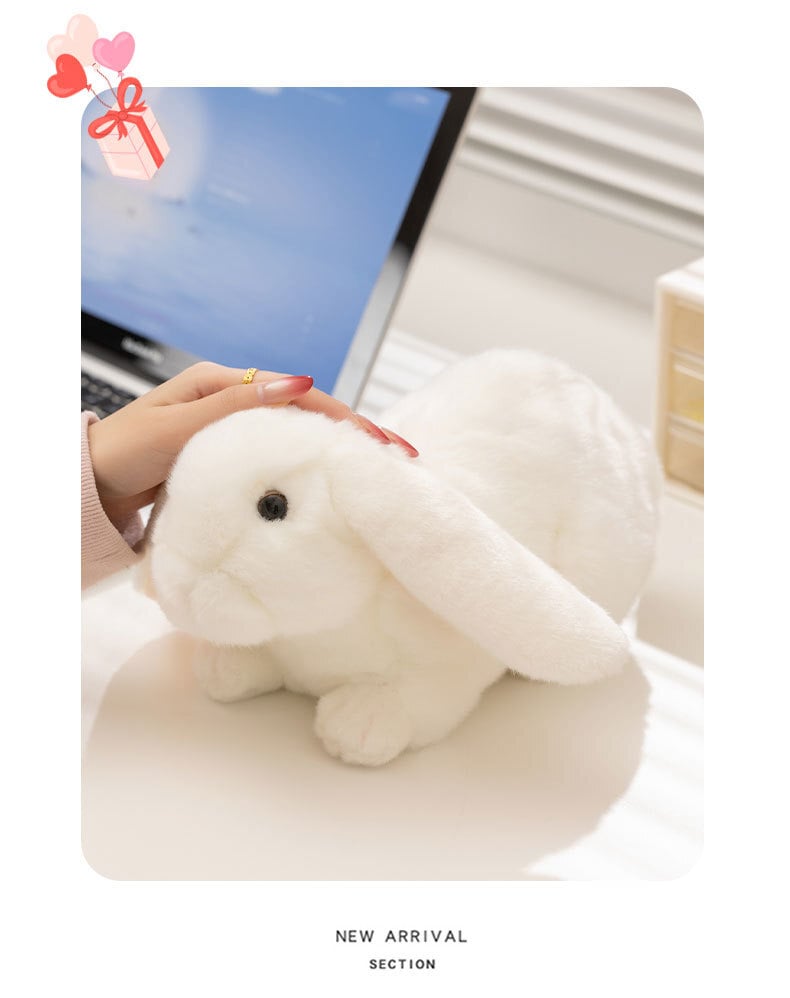 18CM ウサギ ぬいぐるみ リアル 動物 兎 アニマル ふわふわ かわいい 置物 インテリア 子供 おもちゃ ごっこ遊び 誕生日 プレゼント ギフト 癒し